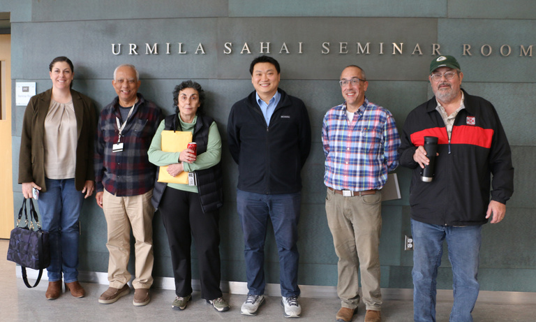 Mike Liman and his committee following his thesis defense