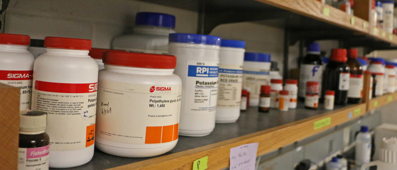 Photo chemicals in AES lab