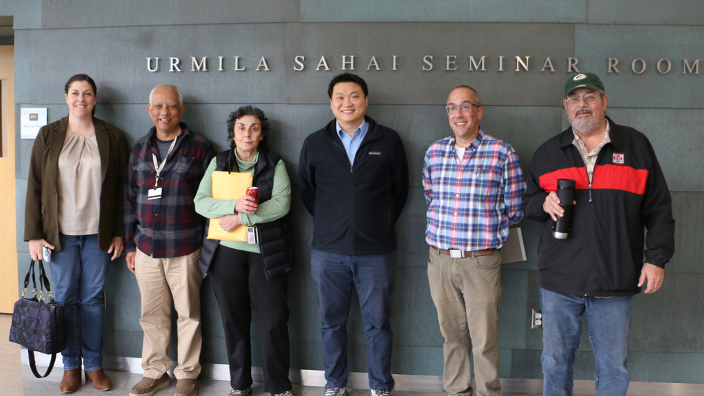 Mike Liman and his committee following his thesis defense